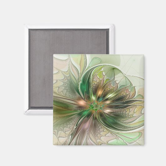 Kleurrijke Fantasy Modern Abstracte fractale venti Magneet (Voorkant / Achterkant)