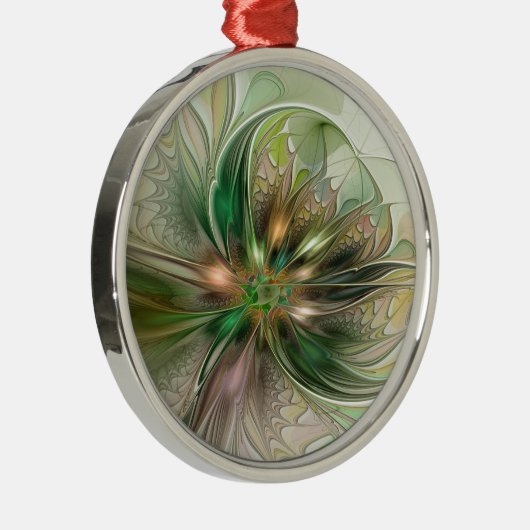 Kleurrijke Fantasy Modern Abstracte fractale venti Metalen Ornament (Rechts)