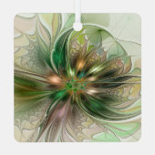 Kleurrijke Fantasy Modern Abstracte fractale venti Metalen Ornament (Achterkant)