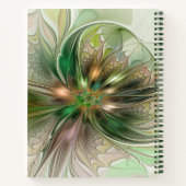 Kleurrijke Fantasy Modern Abstracte fractale venti Notitieboek (Achterkant)