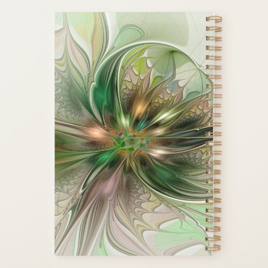 Kleurrijke Fantasy Modern Abstracte fractale venti Planner (Achterkant)