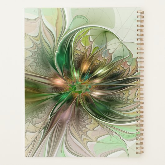 Kleurrijke Fantasy Modern Abstracte fractale venti Planner (Achterkant)