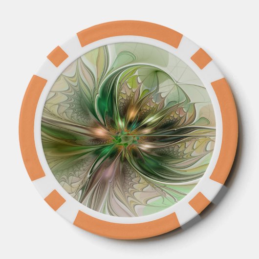 Kleurrijke Fantasy Modern Abstracte fractale venti Poker Chips (Achterkant)