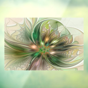 Kleurrijke Fantasy Modern Abstracte fractale venti Raamsticker