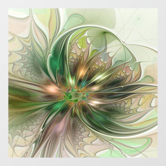 Kleurrijke Fantasy Modern Abstracte fractale venti Raamsticker (Vel)