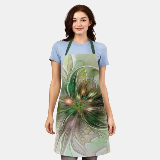 Kleurrijke Fantasy Modern Abstracte fractale venti Schort (Gedragen)