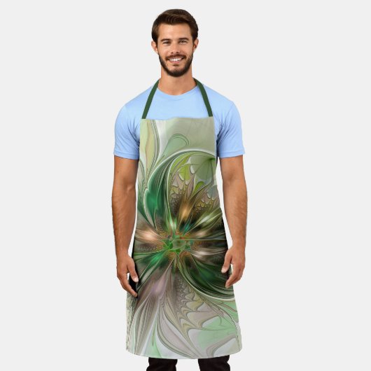 Kleurrijke Fantasy Modern Abstracte fractale venti Schort (Gedragen)