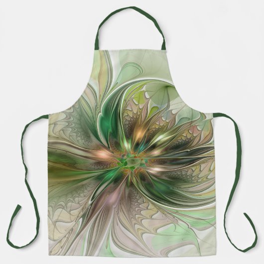 Kleurrijke Fantasy Modern Abstracte fractale venti Schort (Voorkant)