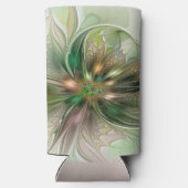 Kleurrijke Fantasy Modern Abstracte fractale venti Seltzer Blikjeskoeler (Achterkant)