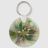 Kleurrijke Fantasy Modern Abstracte fractale venti Sleutelhanger (Voorkant)