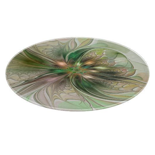 Kleurrijke Fantasy Modern Abstracte fractale venti Snijplank (Hoek)