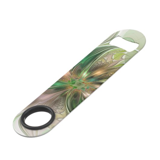 Kleurrijke Fantasy Modern Abstracte fractale venti Speed Flessenopener (Voorkant Gekanteld)