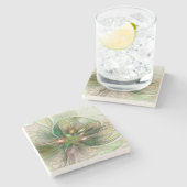 Kleurrijke Fantasy Modern Abstracte fractale venti Stenen Onderzetter (Zijkant)