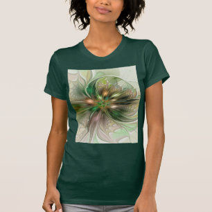 Kleurrijke Fantasy Modern Abstracte fractale venti T-shirt