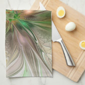 Kleurrijke Fantasy Modern Abstracte fractale venti Theedoek (Quarter Fold)