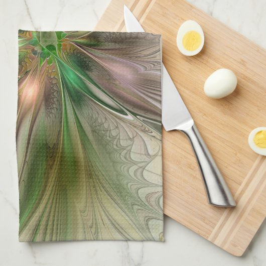 Kleurrijke Fantasy Modern Abstracte fractale venti Theedoek (Quarter Fold)