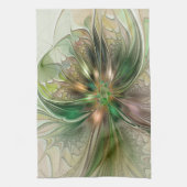 Kleurrijke Fantasy Modern Abstracte fractale venti Theedoek (Verticaal)