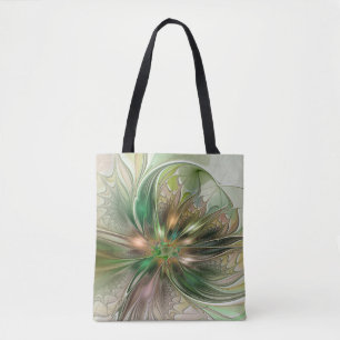Kleurrijke Fantasy Modern Abstracte fractale venti Tote Bag