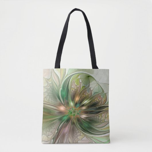 Kleurrijke Fantasy Modern Abstracte fractale venti Tote Bag (Voorkant)
