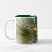 Kleurrijke Fantasy Modern Abstracte fractale venti Tweekleurige Koffiemok (Links)