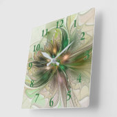 Kleurrijke Fantasy Modern Abstracte fractale venti Vierkante Klok (Hoek)