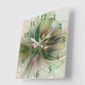 Kleurrijke Fantasy Modern Abstracte fractale venti Vierkante Klok (Hoek)