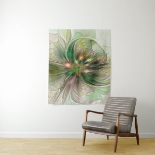 Kleurrijke Fantasy Modern Abstracte fractale venti Wandkleed