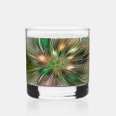 Kleurrijke Fantasy Modern Abstracte fractale venti Whisky Glas (Achterkant)