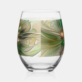 Kleurrijke Fantasy Modern Abstracte fractale venti Wijnglas Zonder Voet (Rechts)