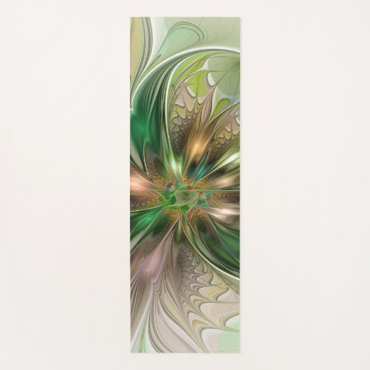 Kleurrijke Fantasy Modern Abstracte fractale venti Yogamat (Voorkant)