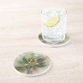 Kleurrijke Fantasy Modern Abstracte fractale venti Zandsteen Onderzetter (Zijkant)