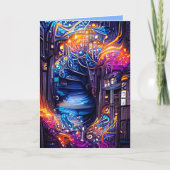 Kleurrijke Fantasy-trap Kaart (Voorkant)