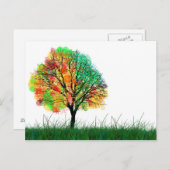 Kleurrijke Fantasy Tree Illustration Briefkaart (Voorkant / Achterkant)