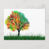 Kleurrijke Fantasy Tree Illustration Briefkaart (Voorkant)
