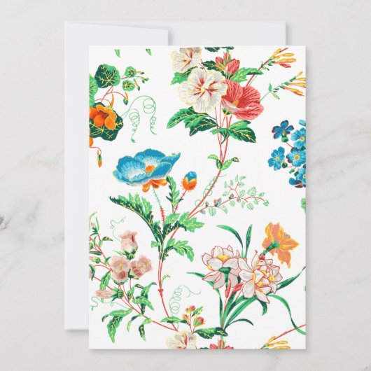 Kleurrijke Fantasy Waterverf Floral Notitiekaartje (Voorkant)