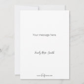 Kleurrijke Fantasy Waterverf Floral Notitiekaartje (Achterkant)