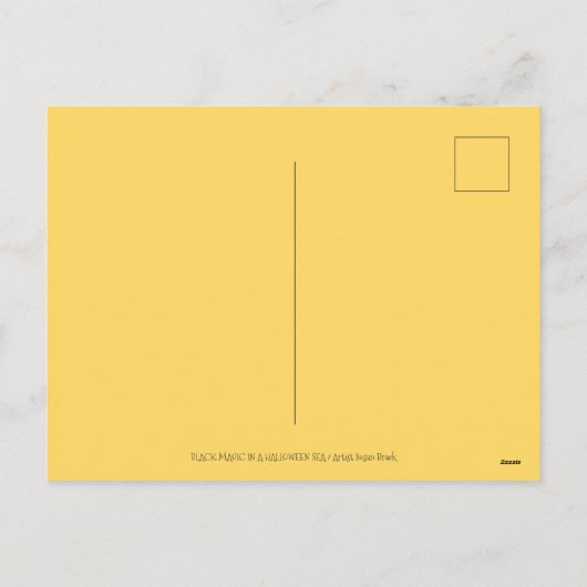 KLEURRIJKE FANTASY ZEEPAARDJE, HEKS IN HALLOWEEN Z FEESTDAGENKAART (Achterkant)