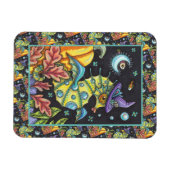 KLEURRIJKE FANTASY ZEEPAARDJE, HEKS IN HALLOWEEN Z MAGNEET (Horizontaal)