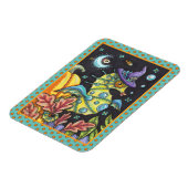 KLEURRIJKE FANTASY ZEEPAARDJE, HEKS IN HALLOWEEN Z MAGNEET (Linkerzijde)