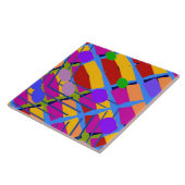 Kleurrijke Fauvistische Vormen 8 Tegeltje (Zijkant)