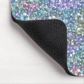 Kleurrijke Faux Disco Glitter & Sparkles Muismat (Hoek)