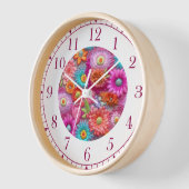 Kleurrijke faux geborduurde bloemige elegante vrou (Hoek)