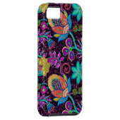 Kleurrijke Faux glas kralen exotische bloemen patr Case-Mate iPhone Case (Back/Rechts)