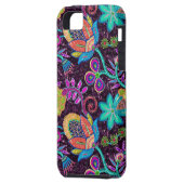Kleurrijke Faux glas kralen exotische bloemen patr Case-Mate iPhone Case (Achterkant Links)