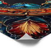 Kleurrijke Faux Glass  Bijbelverzen Poster (Hoek)