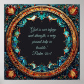 Kleurrijke Faux Glass  Bijbelverzen Poster (Voorkant)