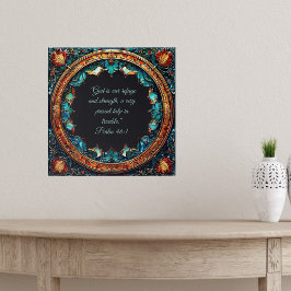 Kleurrijke Faux Glass Bijbelverzen Poster