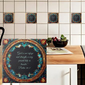 Kleurrijke Faux Glass  Bijbelverzen Tegeltje