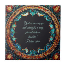 Kleurrijke Faux Glass  Bijbelverzen Tegeltje