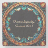 Kleurrijke Faux Glass  Stenen Onderzetter (Voorkant)